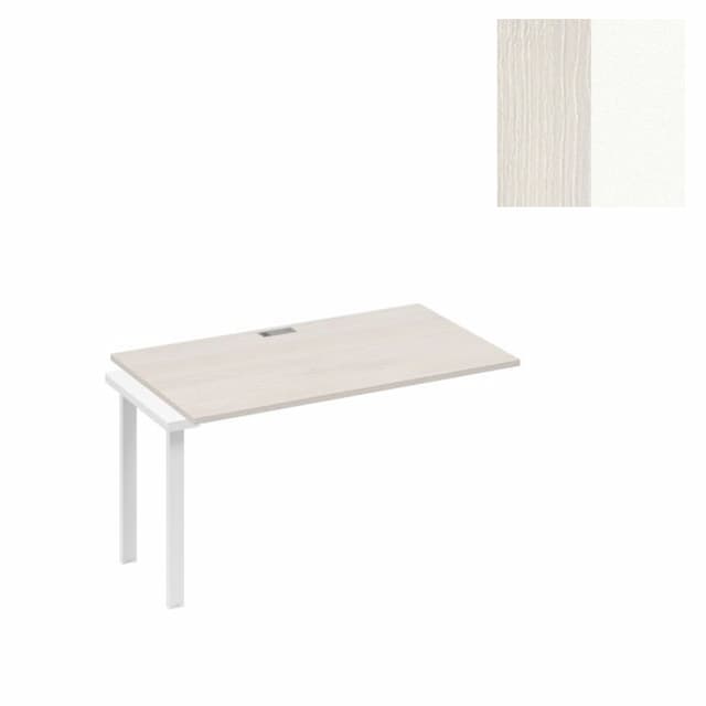 Секция стола Юнитекс А4 (140) для рабочей станции с опорами UNO А4 Б1 024-1 ДШ (140x80x75) дуб шамони/металлокаркас белый