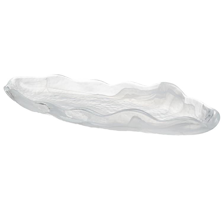 Блюдо овальное ARDACAM Hammered ARD 2376.2 30x11 см h 3,5 см (стекло, цвет / декор белый)