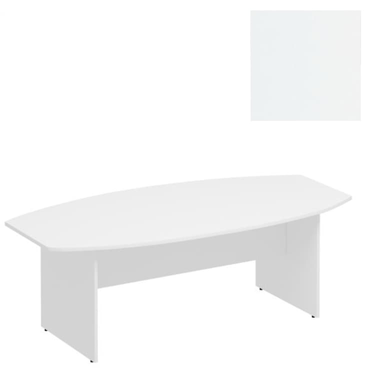 Стол для переговоров Юнитекс Комфорт К.143 БП (220x110x75) белый премиум