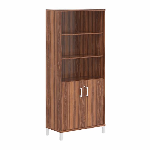 Шкаф высокий с замком в глухих малых дверях Skyland B 430.3(RZ) орех даллас 900х450х2054 BORN