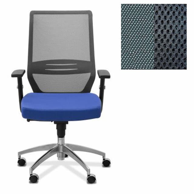 Офисное кресло для персонала Юнитекс Aero сетка/ткань TW серая/черная