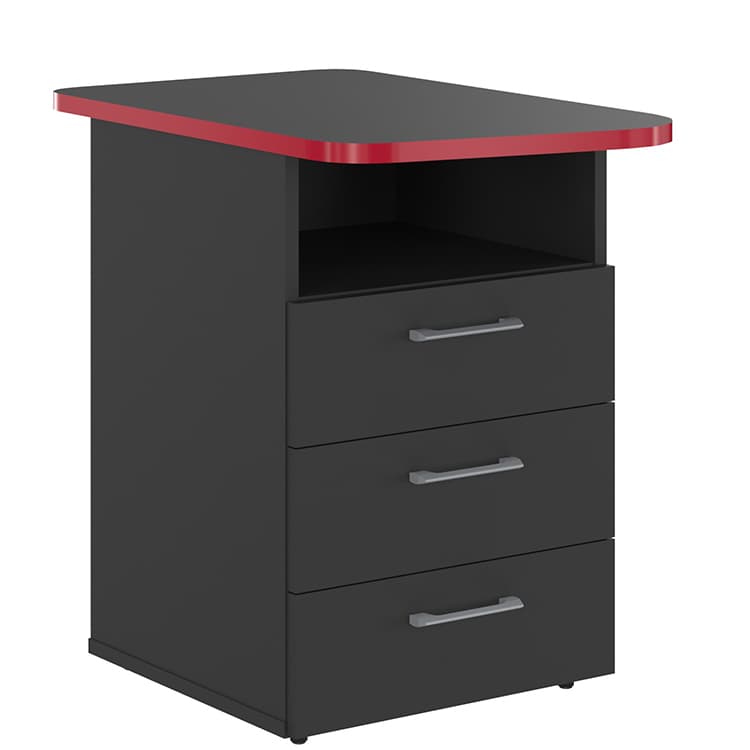 Тумба приставная Skyland SKLC-3D.1A антрацит/красный 467х735х681 SKILLL