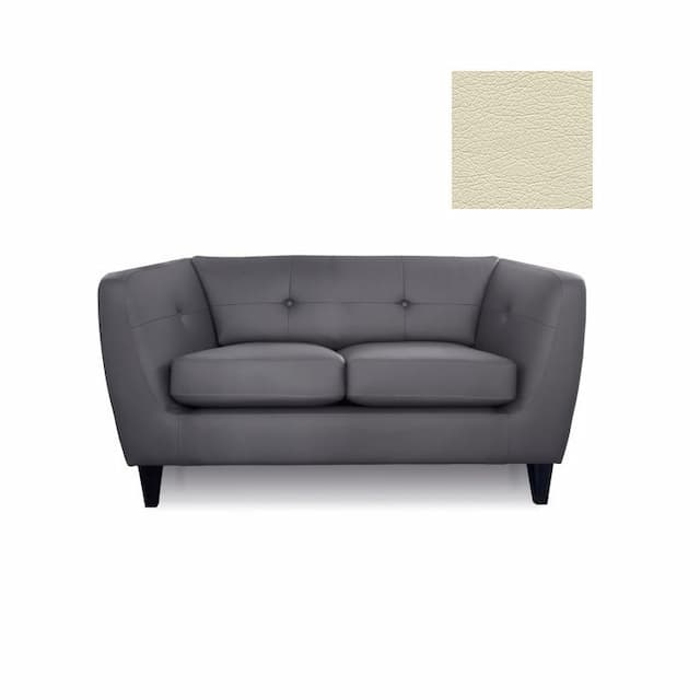 Диван 2-местный Юнитекс ROMAN 6127.27 экокожа премиум / светло-бежевая