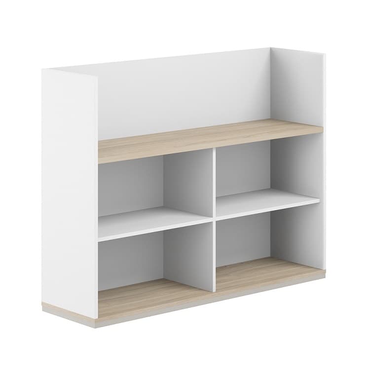 Стеллаж-комбо 1438 односторонний Norden Allegro AG.252.400.672.WH с экраном ЛДСП