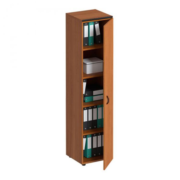 Шкаф для документов закрытый узкий Юнитекс ДИН-Р (46x46.5x196.5) ДР 784 ОФ французский орех