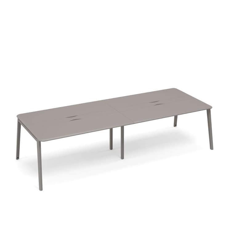 Стол для переговоров с кабель-каналом METAL Юнитекс ТМ М1 155-2 мокко премиум