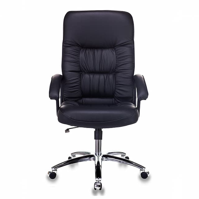 Кресло руководителя Бюрократ T-9908AXSN-AB черный кожа крестов. металл хром