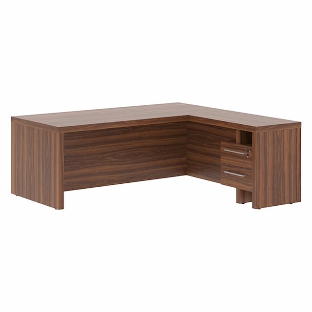 Стол руководителя с тумбой приставной Skyland ZCT 2019H.A(R) орех даллас 2000х1900х750 ZENN