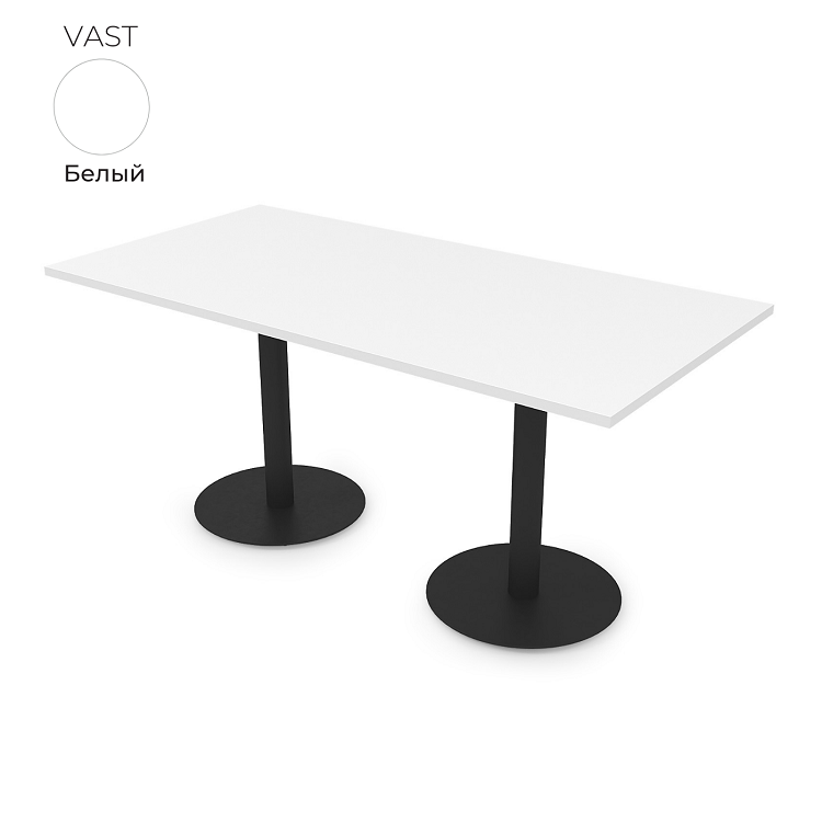 Стол на 2-х опорах Алсав 21VAST.160 белый