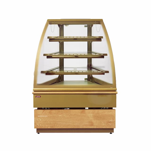 Витрина нейтральная угловая UNIS GEORGIA III  gold