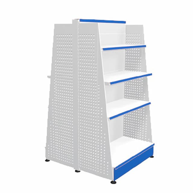 Стеллаж двусторонний с перфорированными торцевыми панелями Русь MAGMA СКД125