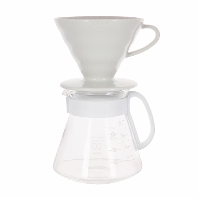 Чайник + воронка керамическая HARIO XVDD-3012W Белый