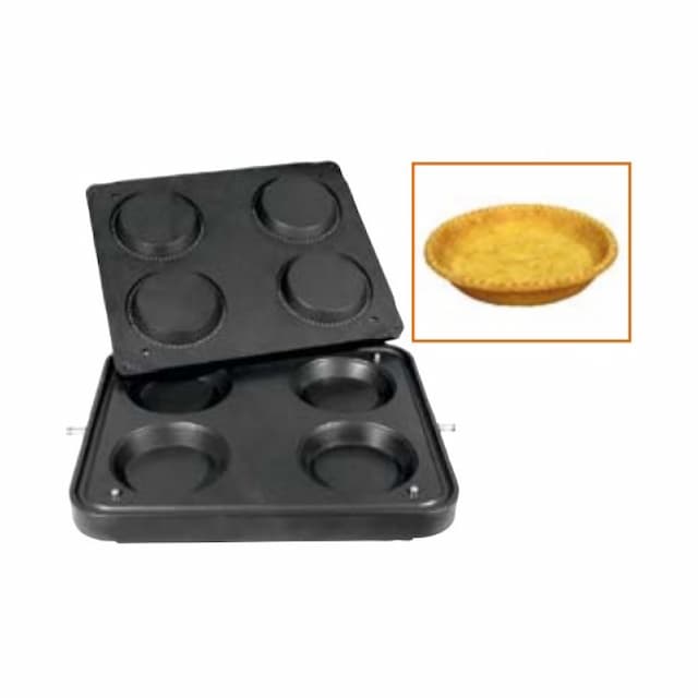 Форма для 4 круглых тарталеток Ø 125 мм для тарталетницыдля тарталетницы DHTartmatic Kocateq DH Tartmatic Plate 26